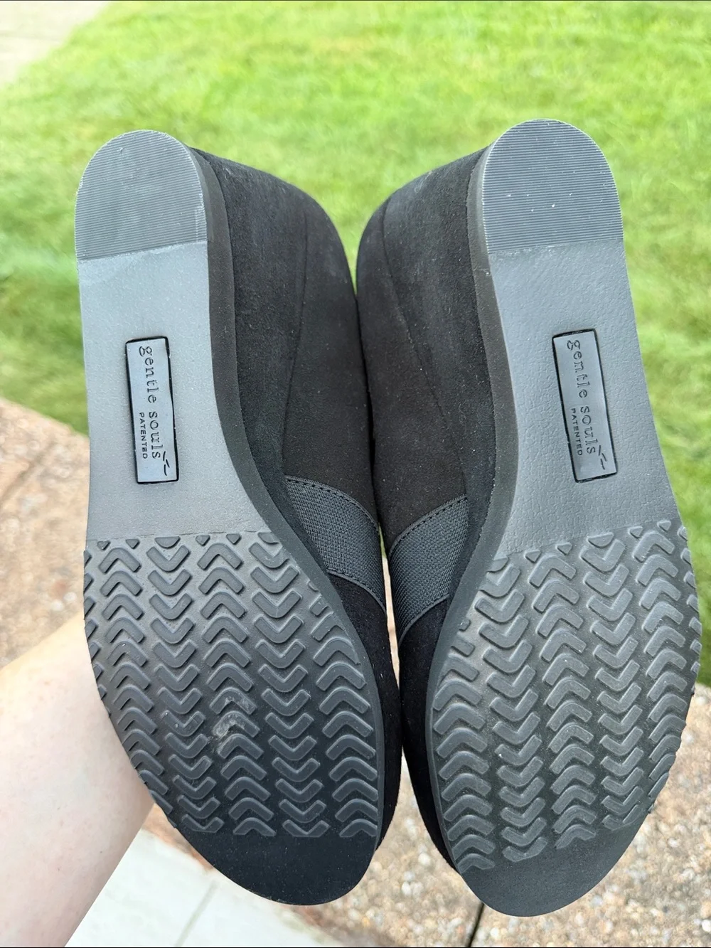 gentle souls Black Suede Slip-On booties dawn too